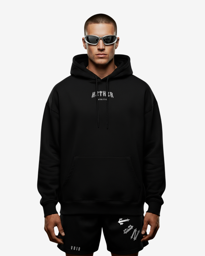 VOID BOXY HOODIE - BLACK