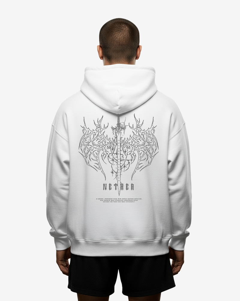 VOID BOXY HOODIE - WHITE