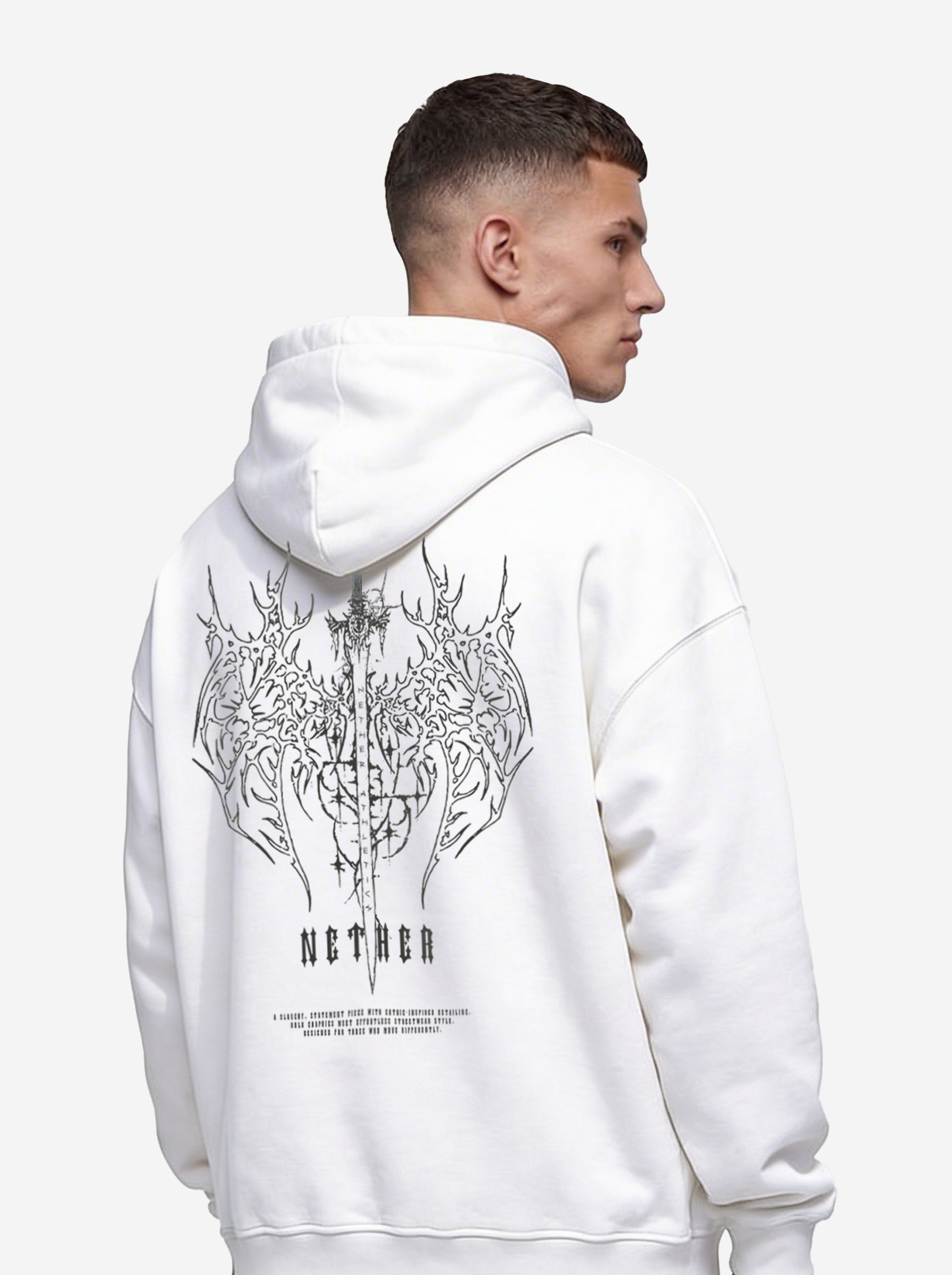 VOID BOXY HOODIE - WHITE