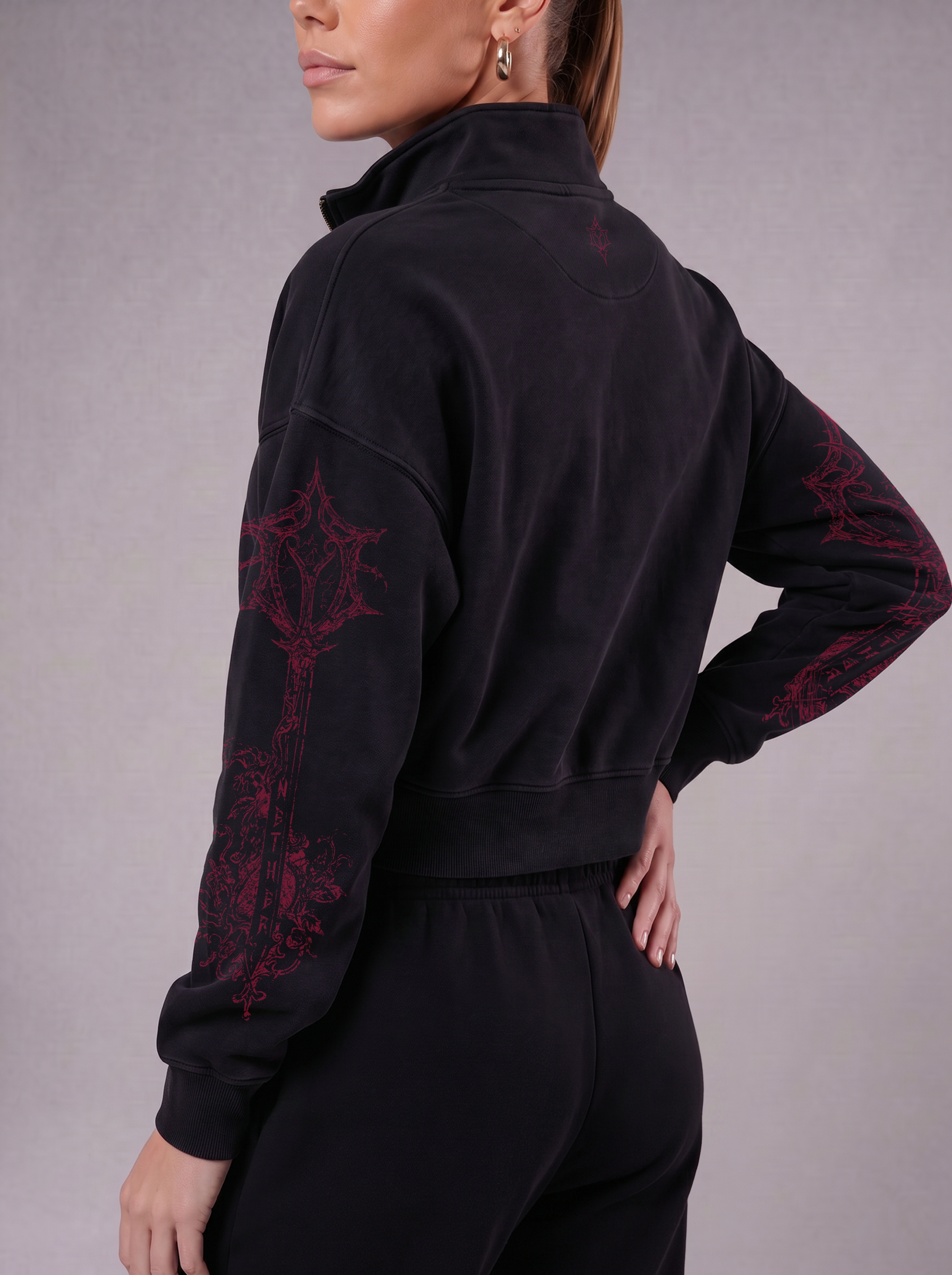 REAVER WOMEN QUARTER-ZIP - BLACK