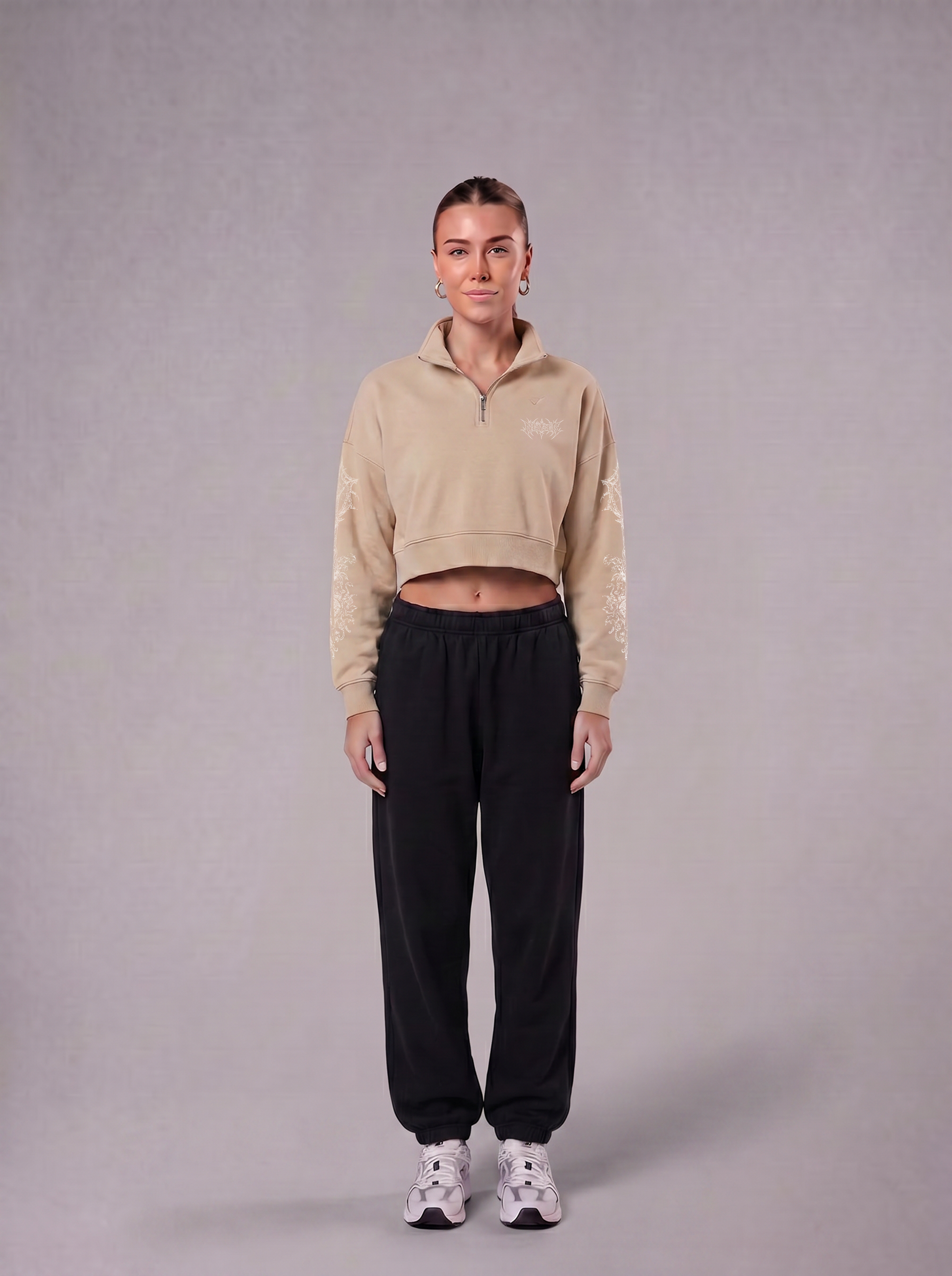 REAVER WOMEN QUARTER-ZIP - CREAME
