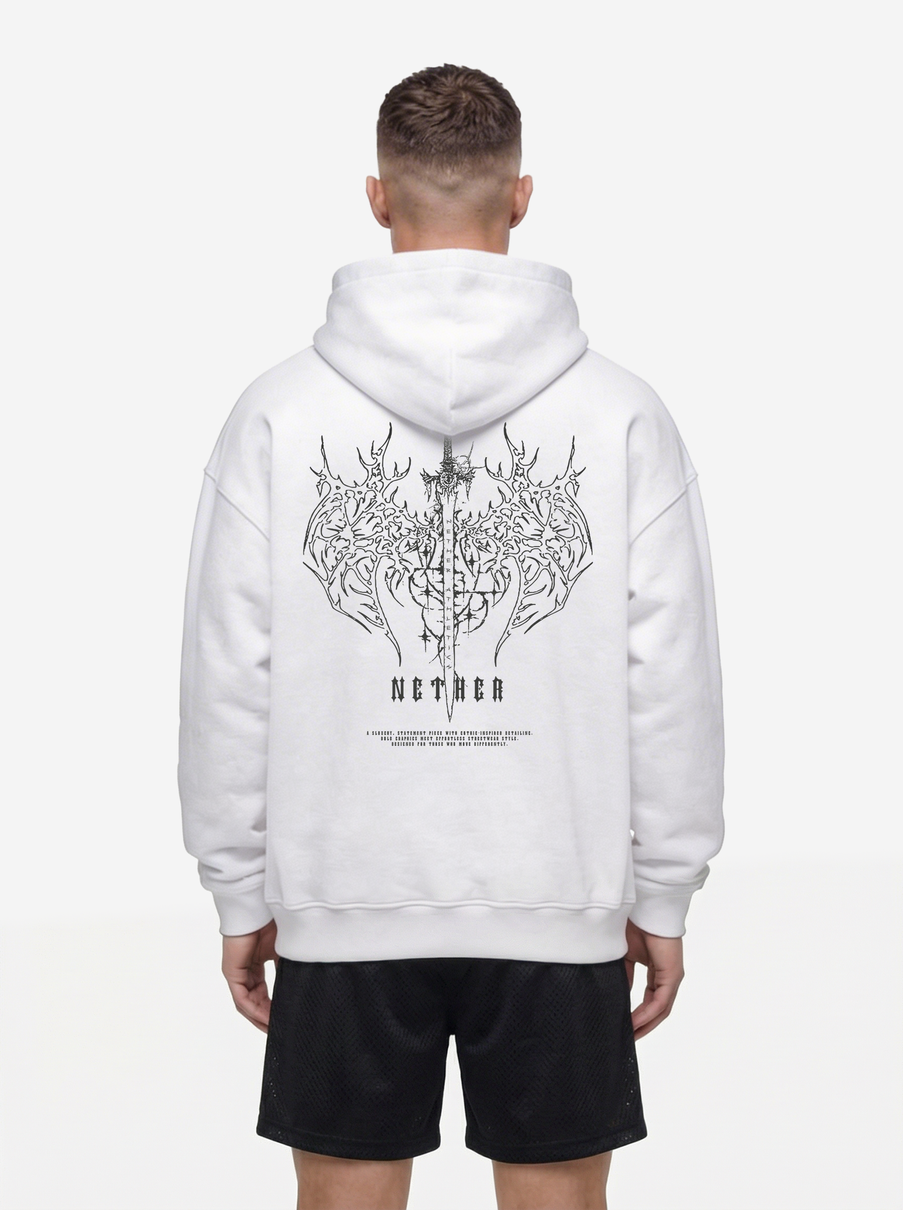 VOID BOXY HOODIE - BLACK