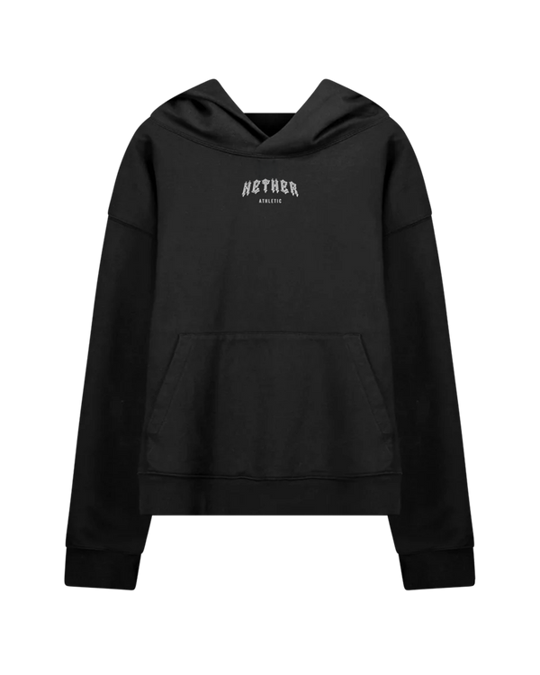 VOID BOXY HOODIE - BLACK