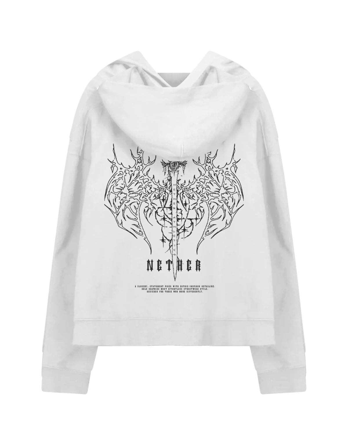 VOID BOXY HOODIE - WHITE