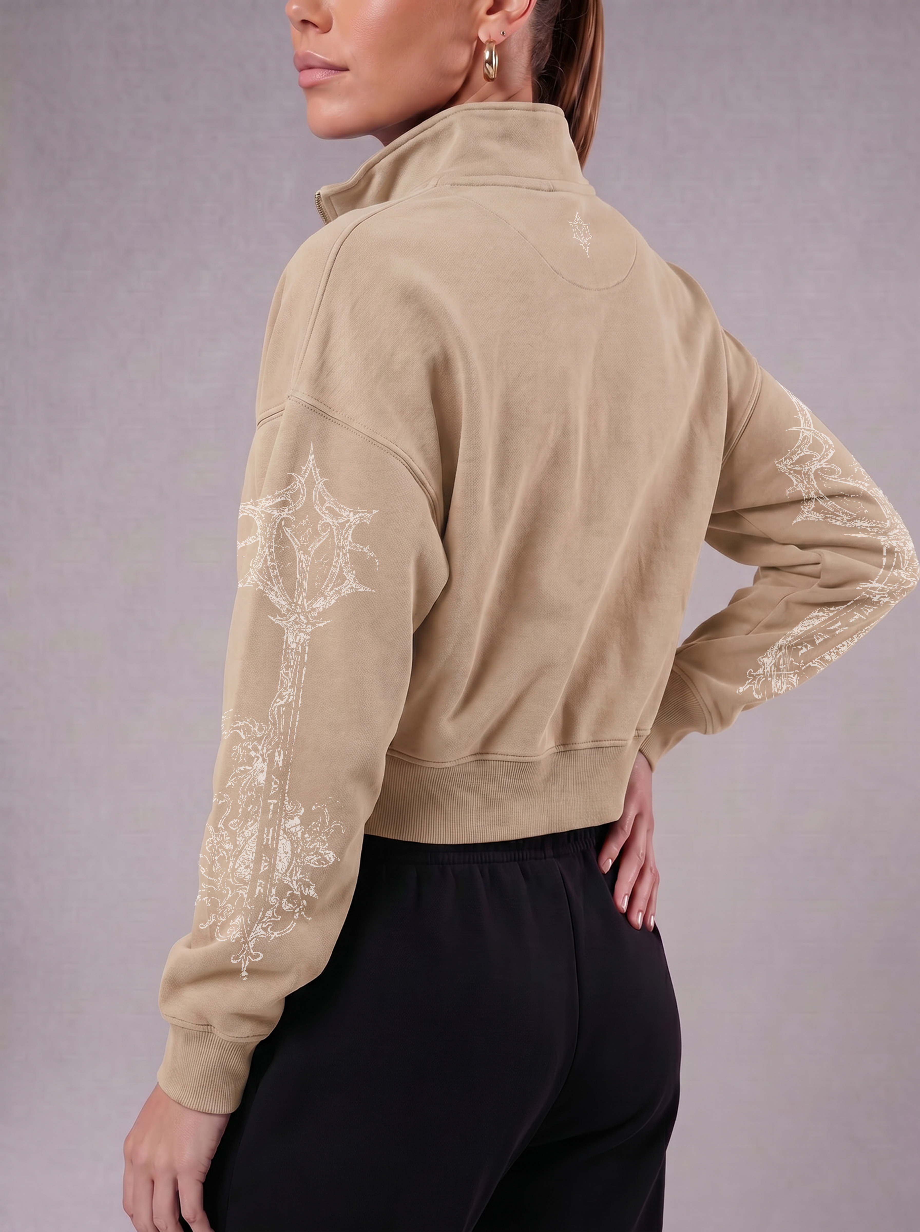 REAVER WOMEN QUARTER-ZIP - CREAME