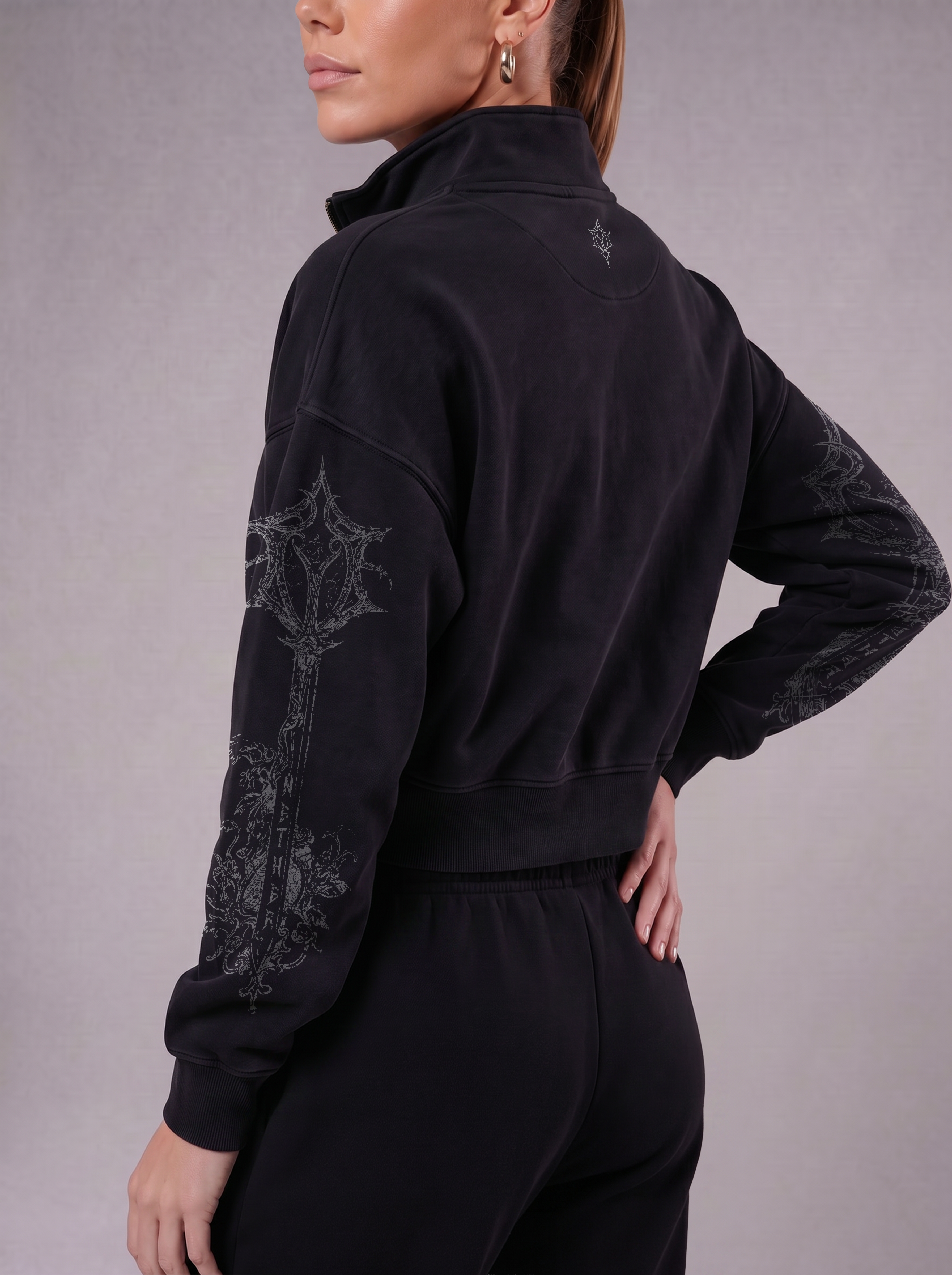 REAVER WOMEN QUARTER-ZIP - BLACK
