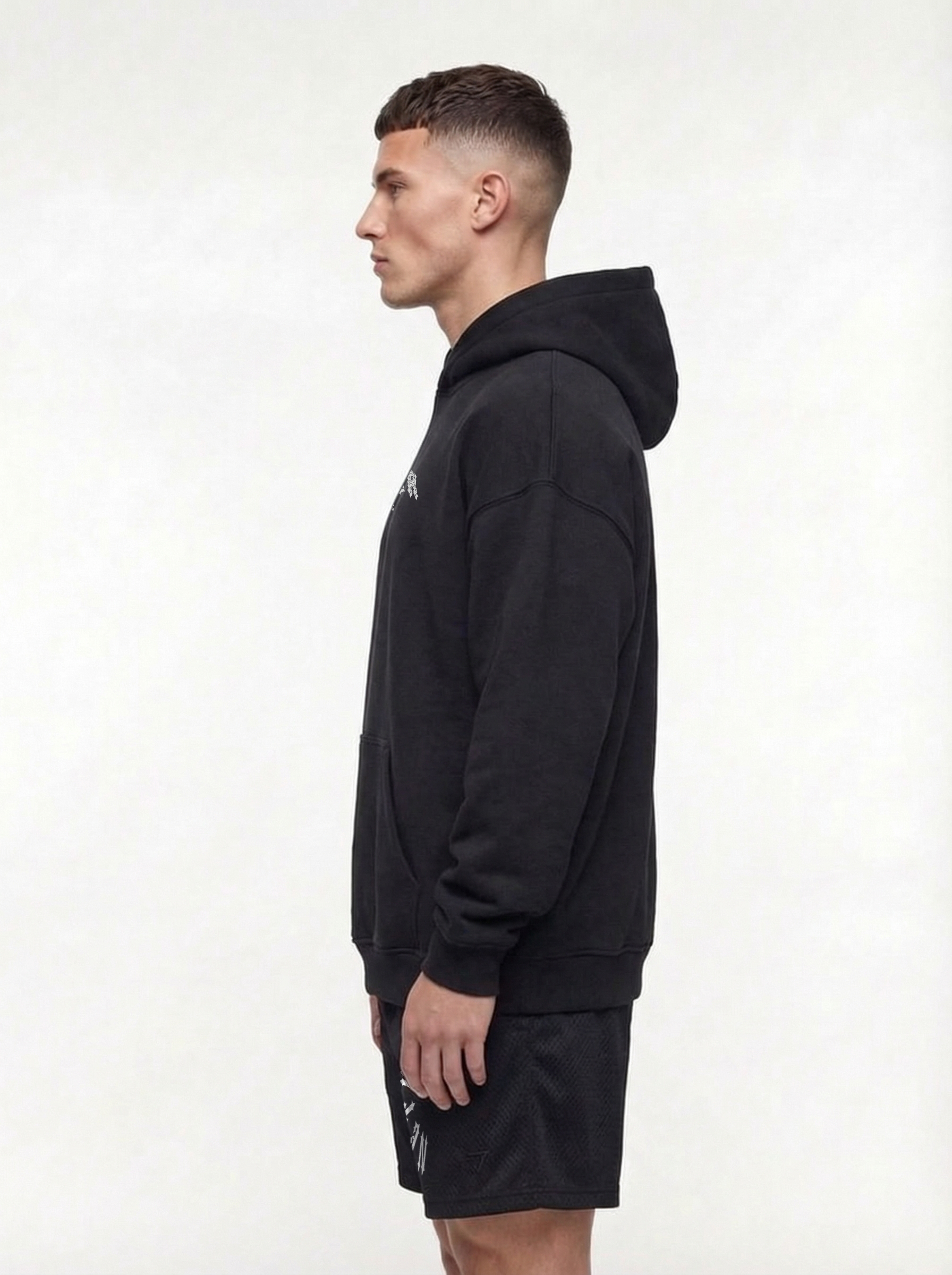 VOID BOXY HOODIE - BLACK