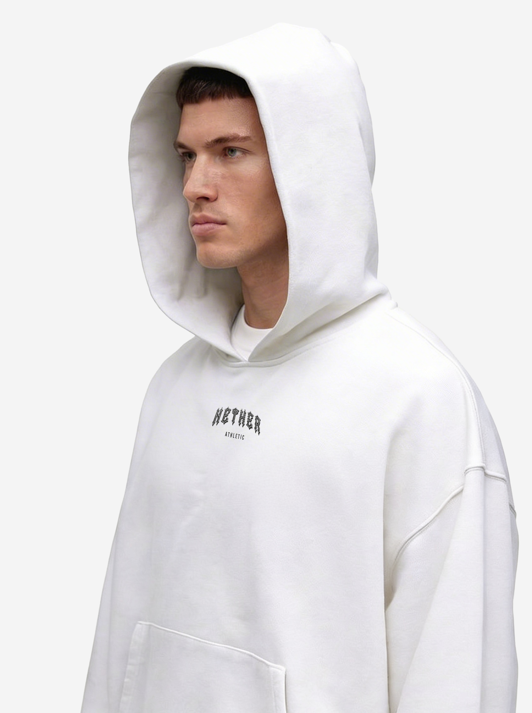 VOID BOXY HOODIE - WHITE