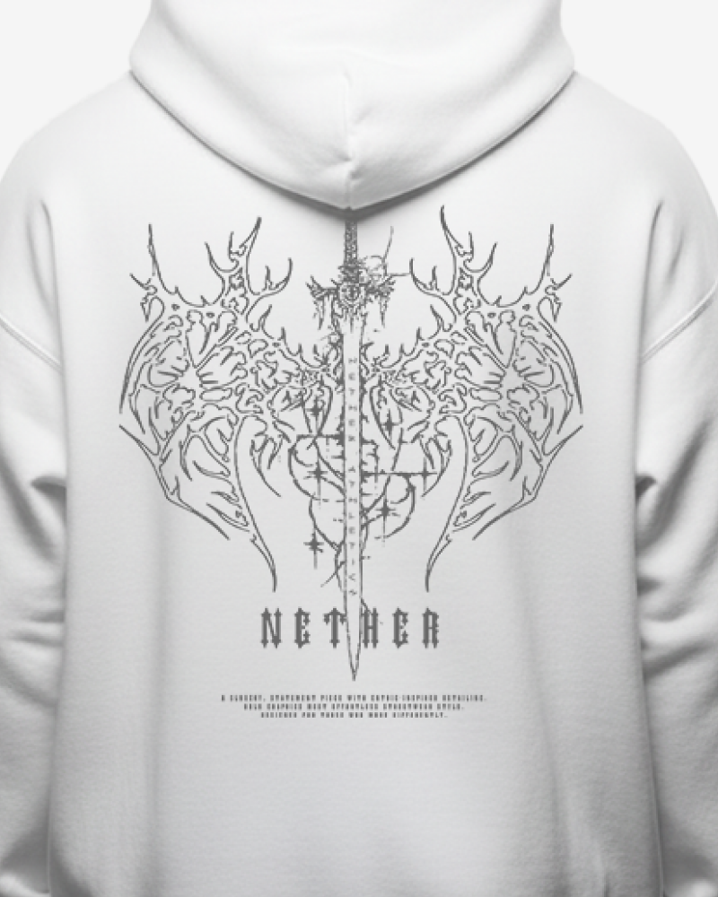 VOID BOXY HOODIE - WHITE